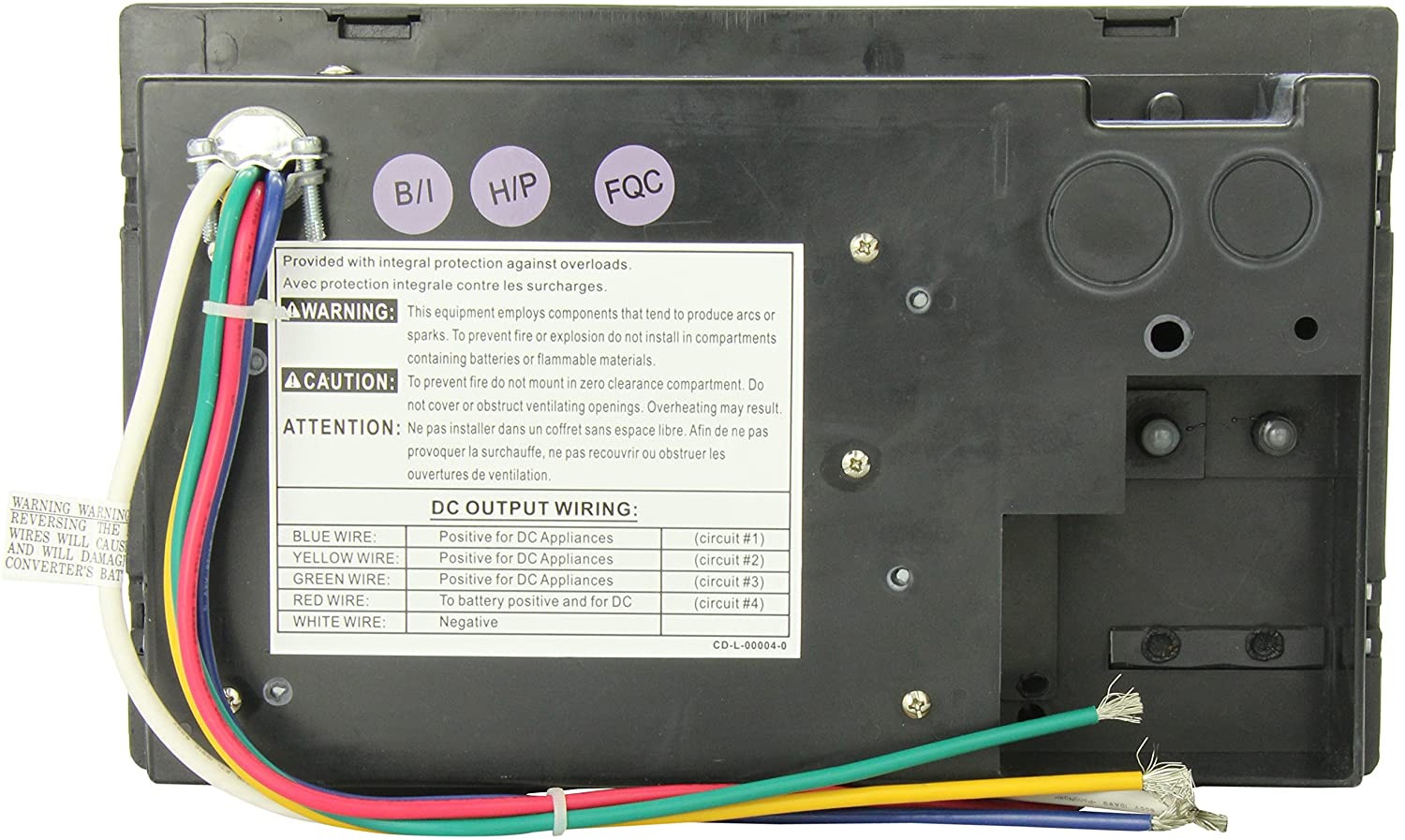 WFCO Black WF-8700 Series Power Center Converter Charger | 12 Amp